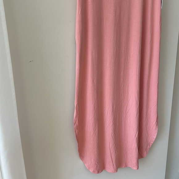 Time and Tru Light Pink Side Slit V-Neck Dress Size XL 16-18 - Picture 6 of 12